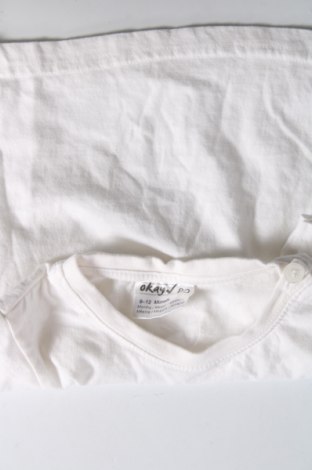 Детска тениска Okay, Размер 9-12m/ 74-80 см, Цвят Бял, Цена 3,06 лв.