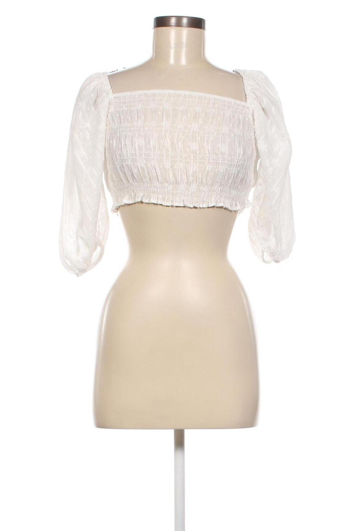 Γυναικεία μπλούζα Pull&Bear, Μέγεθος S, Χρώμα Λευκό, Τιμή 4,67 €