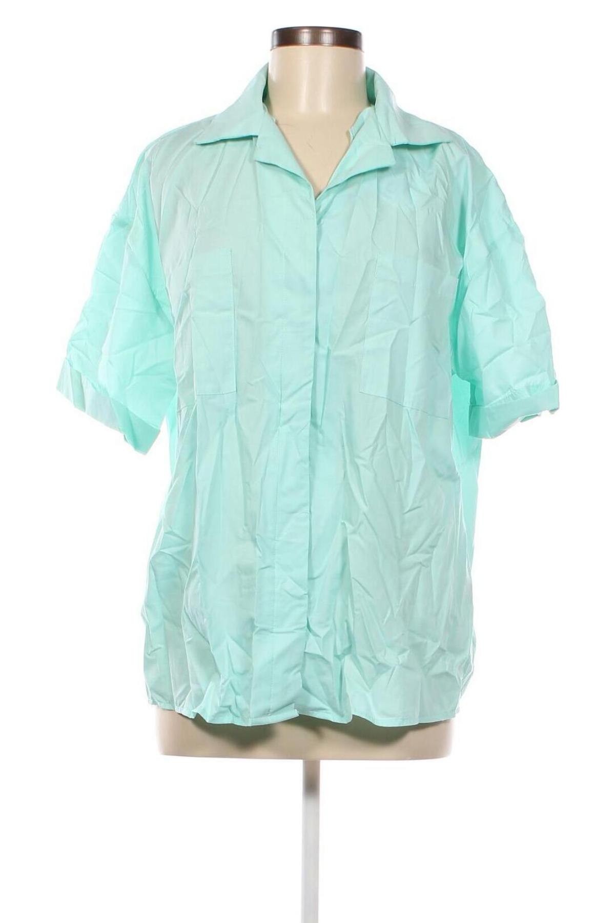 Γυναικείο πουκάμισο SHEIN, Μέγεθος L, Χρώμα Πράσινο, Τιμή 3,92 €