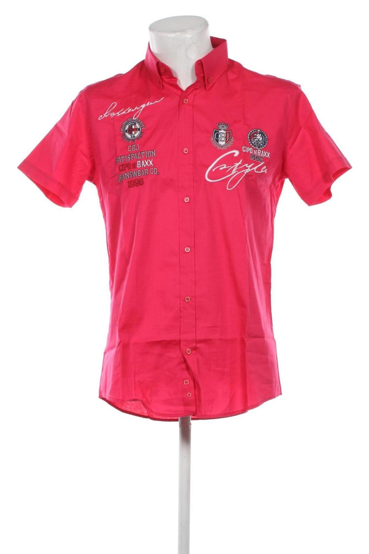 Herrenhemd Cipo & Baxx, Größe M, Farbe Rosa, Preis 5,26 €