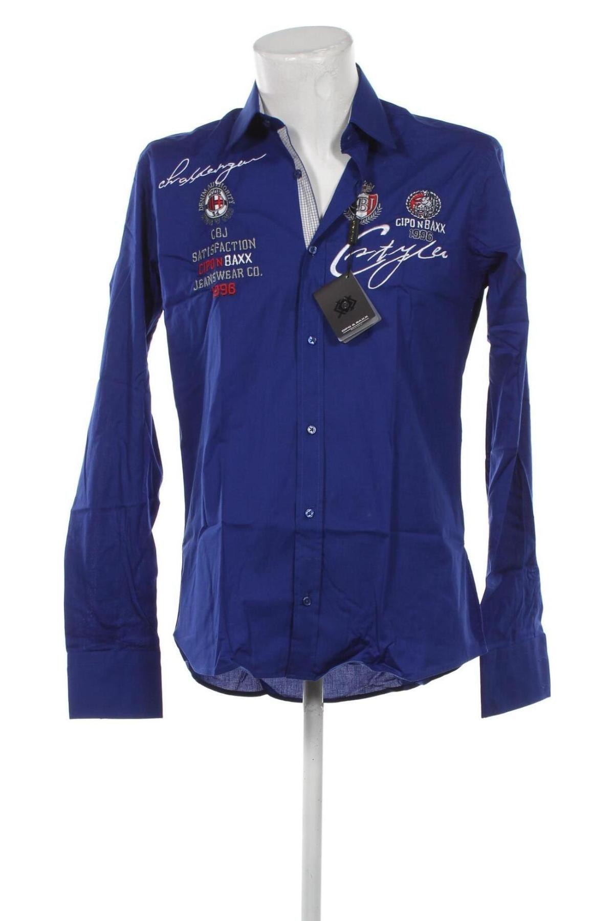Herrenhemd Cipo & Baxx, Größe M, Farbe Blau, Preis € 60,31