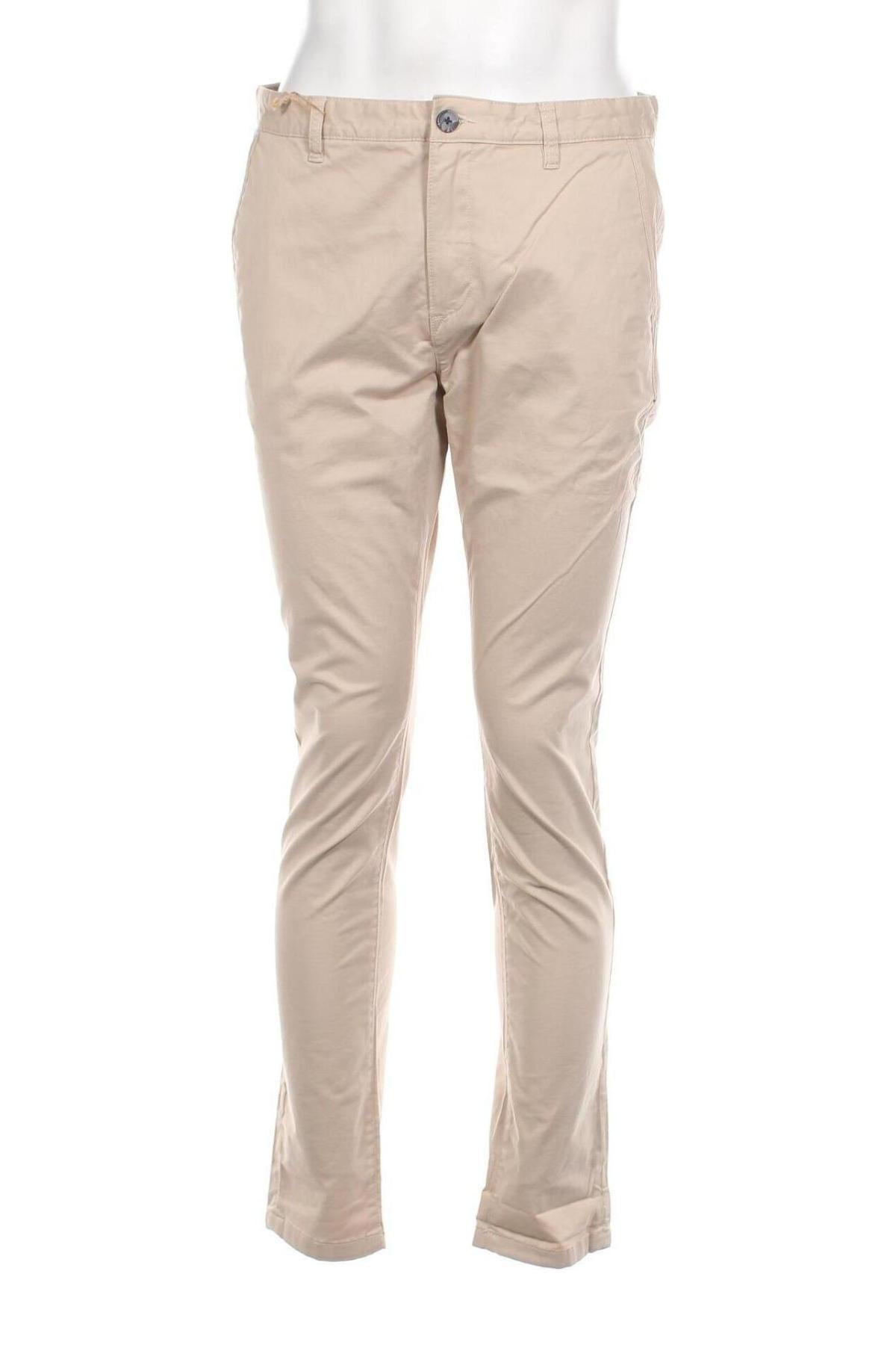 Pantaloni de bărbați Kiabi, Mărime L, Culoare Bej, Preț 151,32 Lei