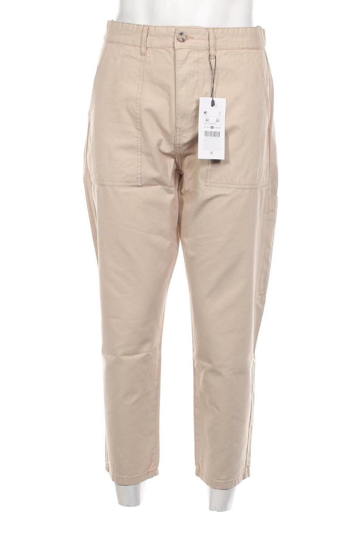 Мъжки панталон Lefties, Размер L, Цвят Бежов, Цена 46,00 лв.