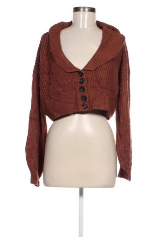 Cardigan de damă SHEIN, Mărime XL, Culoare Maro, Preț 43,99 Lei