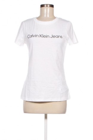 Damen T-Shirt Calvin Klein, Größe M, Farbe Weiß, Preis 29,99 €