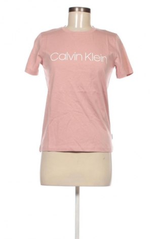 Γυναικείο t-shirt Calvin Klein, Μέγεθος XS, Χρώμα Ρόζ , Τιμή 23,99 €