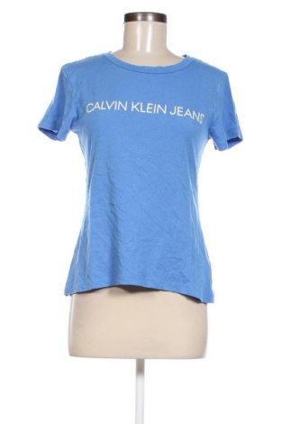 Damen T-Shirt Calvin Klein Jeans, Größe S, Farbe Blau, Preis 16,99 €