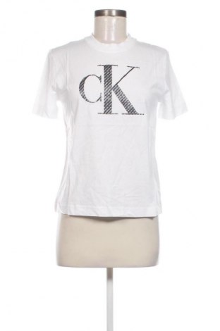 Tricou de femei Calvin Klein Jeans, Mărime M, Culoare Alb, Preț 253,49 Lei