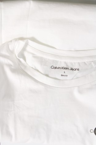 Tricou de femei Calvin Klein Jeans, Mărime L, Culoare Alb, Preț 157,99 Lei