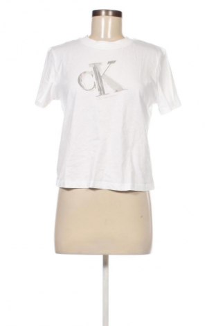 Damen T-Shirt Calvin Klein Jeans, Größe L, Farbe Weiß, Preis € 22,99