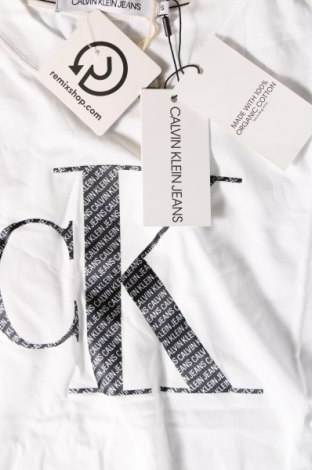 Tricou de femei Calvin Klein Jeans, Mărime S, Culoare Alb, Preț 253,49 Lei