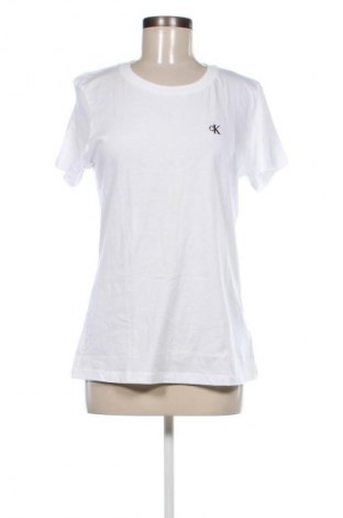 Γυναικείο t-shirt Calvin Klein Jeans, Μέγεθος L, Χρώμα Λευκό, Τιμή 25,99 €