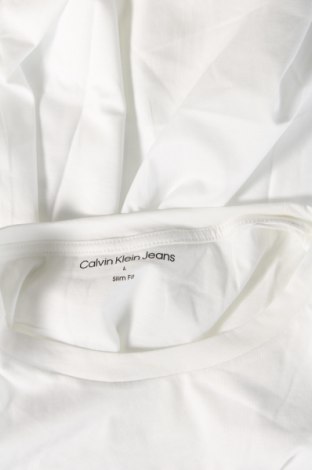 Γυναικείο t-shirt Calvin Klein Jeans, Μέγεθος L, Χρώμα Λευκό, Τιμή 25,99 €