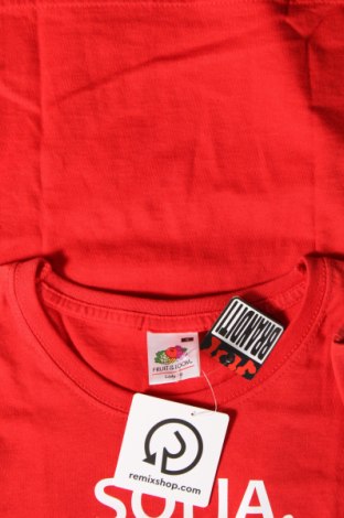 Γυναικείο t-shirt Fruit Of The Loom, Μέγεθος S, Χρώμα Κόκκινο, Τιμή 4,99 €