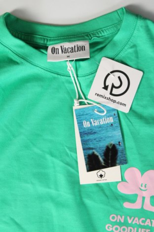 Damen T-Shirt On Vacation, Größe M, Farbe Grün, Preis € 9,99