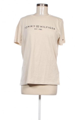 Tricou de femei Tommy Hilfiger, Mărime L, Culoare Ecru, Preț 190,99 Lei