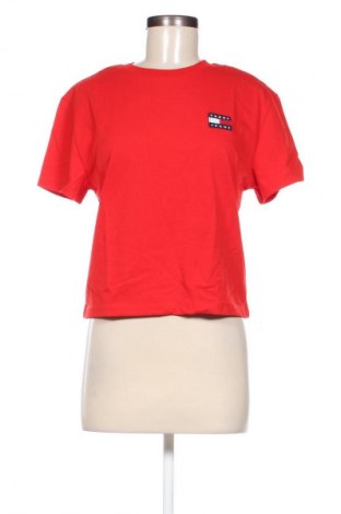 Damski T-shirt Tommy Hilfiger, Rozmiar XS, Kolor Czerwony, Cena 113,49 zł