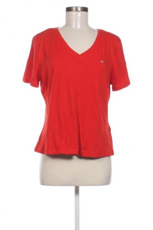 Damen T-Shirt Tommy Jeans, Größe XL, Farbe Rot, Preis € 18,49