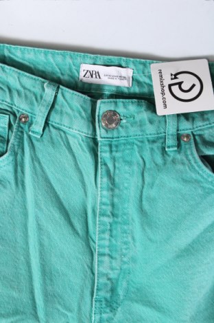 Damskie jeansy Zara, Rozmiar M, Kolor Zielony, Cena 43,99 zł