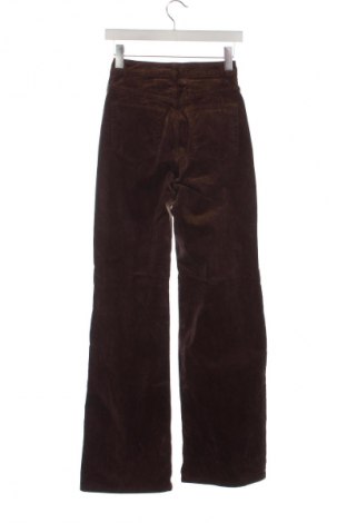 Pantaloni de velvet de femei, Mărime XS, Culoare Maro, Preț 31,99 Lei