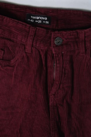 Pantaloni de velvet de femei Terranova, Mărime S, Culoare Roșu, Preț 38,99 Lei