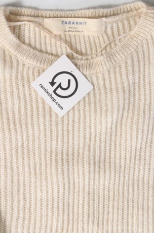 Дамски пуловер Zara Knitwear, Размер M, Цвят Бежов, Цена 12,49 лв.