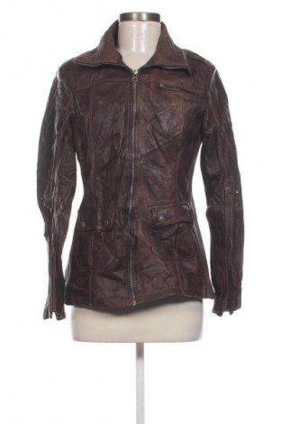 Damen Lederjacke, Größe M, Farbe Braun, Preis 30,99 €