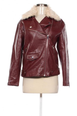 Damen Lederjacke Bershka, Größe S, Farbe Rot, Preis 21,49 €