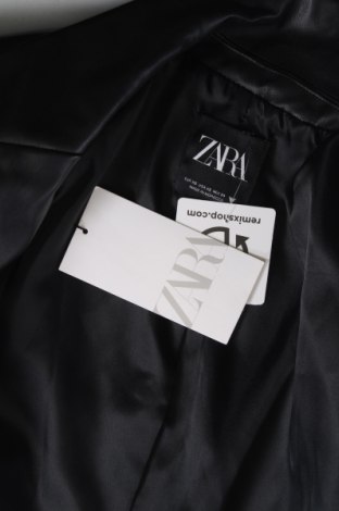 Дамско кожено яке Zara, Размер XS, Цвят Черен, Цена 110,20 лв.