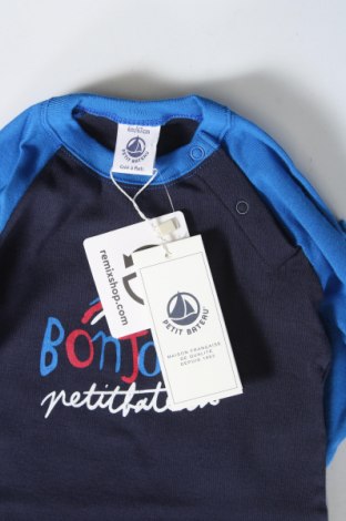 Παιδική μπλούζα Petit Bateau, Μέγεθος 3-6m/ 62-68 εκ., Χρώμα Μπλέ, Τιμή 6,29 €