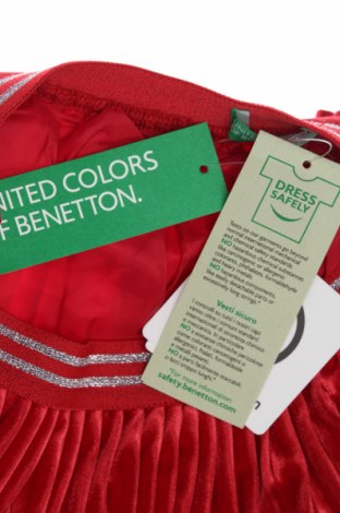 Детска пола United Colors Of Benetton, Размер 18-24m/ 86-98 см, Цвят Червен, Цена 10,99 лв.