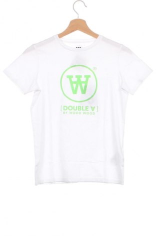 Dziecięcy T-shirt Double A by Wood Wood, Rozmiar 11-12y/ 152-158 cm, Kolor Biały, Cena 46,49 zł