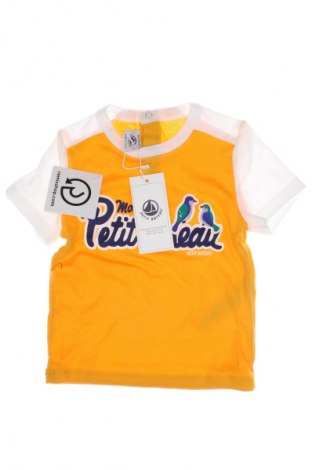 Kinder T-Shirt Petit Bateau, Größe 12-18m/ 80-86 cm, Farbe Gelb, Preis 9,49 €