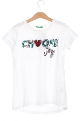 Dziecięcy T-shirt United Colors Of Benetton, Rozmiar 7-8y/ 128-134 cm, Kolor Biały, Cena 33,99 zł