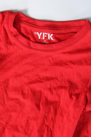 Kinder T-Shirt Y.F.K., Größe 7-8y/ 128-134 cm, Farbe Rot, Preis 6,99 €