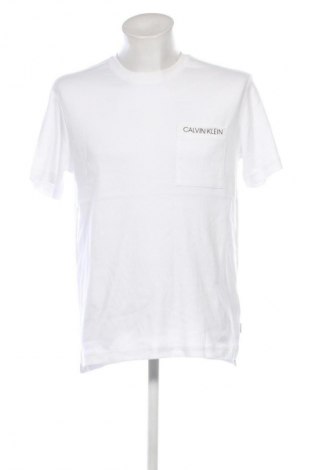 Herren T-Shirt Calvin Klein, Größe M, Farbe Weiß, Preis 33,99 €