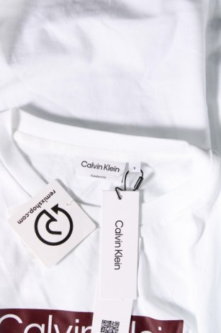 Мъжка тениска Calvin Klein, Размер S, Цвят Бял, Цена 57,99 лв.