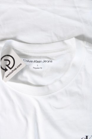 Ανδρικό t-shirt Calvin Klein Jeans, Μέγεθος L, Χρώμα Λευκό, Τιμή 20,49 €