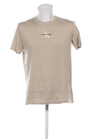 Herren T-Shirt Calvin Klein Jeans, Größe M, Farbe Beige, Preis € 27,99