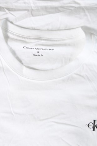 Herren T-Shirt Calvin Klein Jeans, Größe M, Farbe Weiß, Preis € 27,99