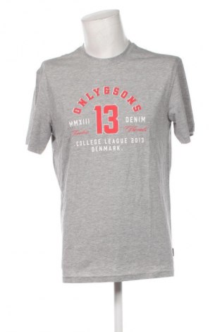 Herren T-Shirt Only & Sons, Größe M, Farbe Grau, Preis 9,99 €