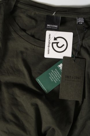 Tricou de bărbați Only & Sons, Mărime L, Culoare Verde, Preț 59,49 Lei