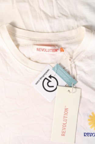 Męski T-shirt Revolution, Rozmiar L, Kolor ecru, Cena 53,99 zł