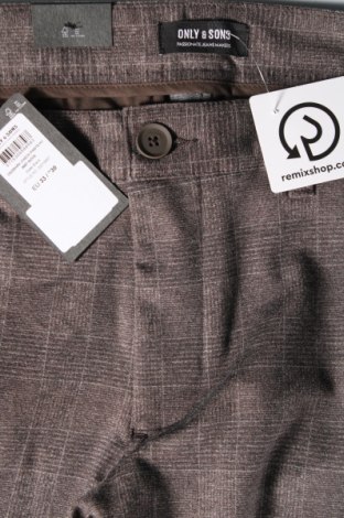 Pantaloni de bărbați Only & Sons, Mărime L, Culoare Maro, Preț 86,99 Lei