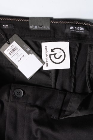 Pantaloni de bărbați Only & Sons, Mărime XL, Culoare Negru, Preț 97,99 Lei