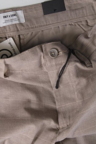 Herrenhose Only & Sons, Größe S, Farbe Beige, Preis € 14,99