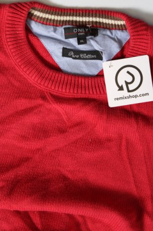 Herrenpullover ONLY, Größe XL, Farbe Rot, Preis € 10,99