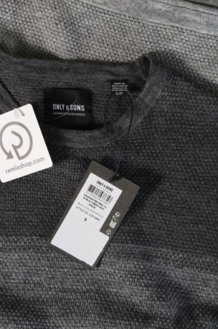 Herrenpullover Only & Sons, Größe S, Farbe Grau, Preis € 11,49