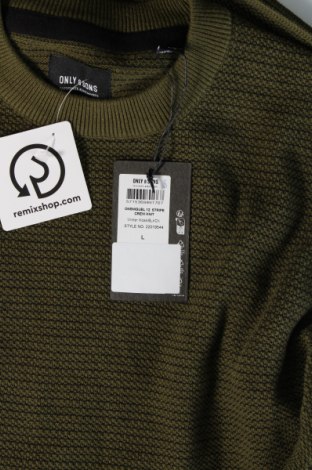 Herrenpullover Only & Sons, Größe L, Farbe Grün, Preis 12,49 €