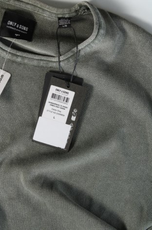 Herrenpullover Only & Sons, Größe L, Farbe Grün, Preis 11,99 €